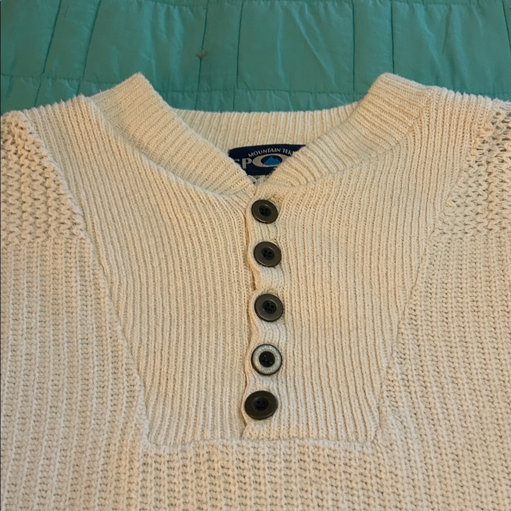 Men’s Mountain Tek Sweater with Button Detail